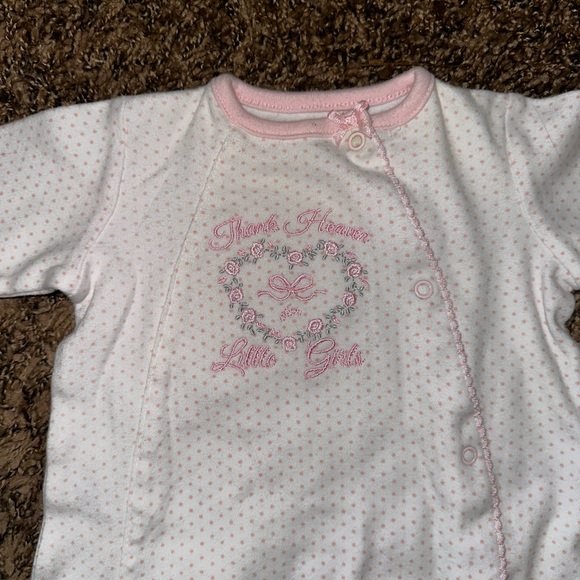 Little Me White and Pink One Piece - Picture 4 of 4